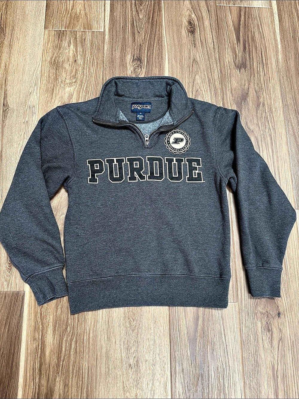 Jansport Purdue University quarter-zip sweatshirt Purdue Quarter-Zip Gray Size